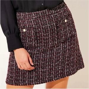 Ann Taylor LOFT Pocket Shift Skirt in Plum